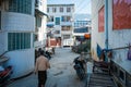 A small alley in Mandalay, Myanmar.