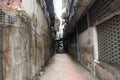Small alley for people walking go to Sampeng plaza market