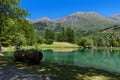 Small alpine lake in Piedmont, Italy.