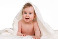 Small amazing child in the baby blanket Royalty Free Stock Photo