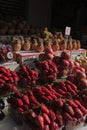 Fresh fruits and berries on the market of Tel-Aviv