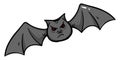 Small angry bat,illustration,vector