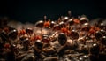 Small ant colony working together on leaf generated by AI