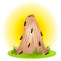 Small Ants on Anthill Clip Art