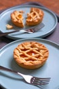 Small apricot jam tarts for breakfast Royalty Free Stock Photo