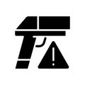 Small arms smuggling black glyph icon