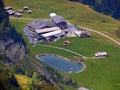 Small artificial lakes from hydroelectric power plants in the alpine valleys Gadmertal and GÃÂ¤ntel Gaentel, Innertkirchen