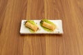 Small Asian spring rolls stuffed with vegetables Royalty Free Stock Photo