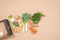 Small Assortment of Fresh Vegetables with Copy Space