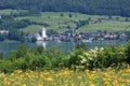 Small Austrian Town by the lake of Wolfgangsee Royalty Free Stock Photo