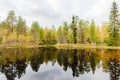 Small autumn lake