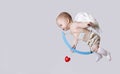 Small baby cupid with angel wings Royalty Free Stock Photo