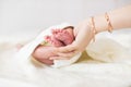 Small baby feet first photo shoot Royalty Free Stock Photo