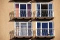 Small balconies Royalty Free Stock Photo