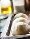 Small balls homemade pizza dough Royalty Free Stock Photo