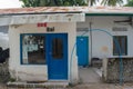 Small barber shop at the street at the tropical island Fenfushi in Maldives Royalty Free Stock Photo