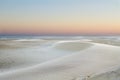 Small barchan dunes on the beach Royalty Free Stock Photo