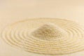 Small barkhan from sand - art composition Royalty Free Stock Photo