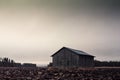 Barn House Under The Dark Autumn Skies Royalty Free Stock Photo