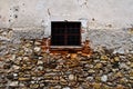 Small barred window Royalty Free Stock Photo