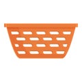Small basket icon cartoon . Laundry wicker wash