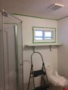 Small bathroom renovation with painters tape. DIY