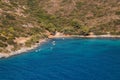 Small bay with boats in Samos island Royalty Free Stock Photo