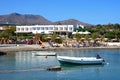 Small beach and harbour, Agios Nikolaos. Royalty Free Stock Photo