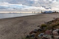 Small beach next to Westerplatte square Royalty Free Stock Photo