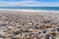 Small beach stone close up