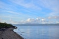 Small beach water ocean clouds cool Donegal limavady Northern Ireland waves Royalty Free Stock Photo