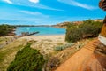 Small beach in world famous Porto Cervo in Costa Smeralda Royalty Free Stock Photo