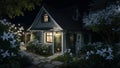 A small beautiful cottage with Night Blooming Jasmine