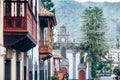 Small beautiful spanish town Teror, Gran Canaria, Canary Islands Royalty Free Stock Photo