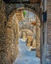 The small and beautiful village of Casteldilago, near Arrone. In the Province of Terni, Umbria, Italy. Royalty Free Stock Photo