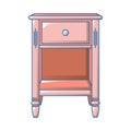 Small bedside table icon, cartoon style Royalty Free Stock Photo