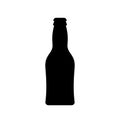 Small beer bottle vector icon