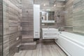 Small beige bathroom