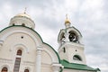 Small bell tower with a bell of a country Orthodox church Royalty Free Stock Photo