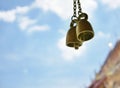 Small bells hanging in the temple