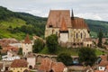 Small Biertan village with fortified church