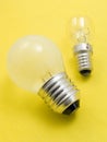 Small and big electric bulbs Royalty Free Stock Photo