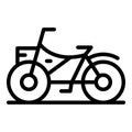 Small bike rent icon outline vector. System parking Royalty Free Stock Photo