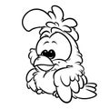 Small bird coloring page cartoon