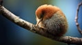 Dreamlike Portraiture Of A Brown Kiwi On A Branch