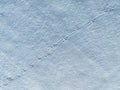 Small bird tracks in the fresh white alpine snow on the slopes of the Alpstein mountain range - Alt St. Johann, Switzerland Royalty Free Stock Photo