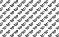 Small Birds seamless pattern on white background.