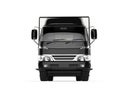 Small black box truck - front view Royalty Free Stock Photo