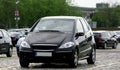 Small black car parked Royalty Free Stock Photo