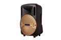 Small black and gold party speaker